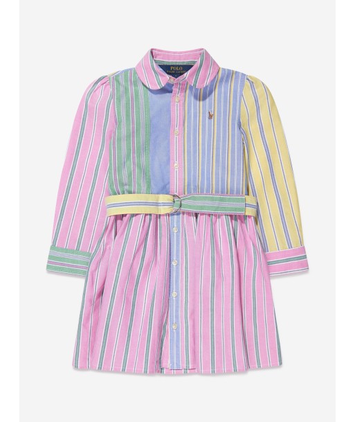 Ralph Lauren Girls Striped Shirt Dress in Multicolour d'Europe débarque