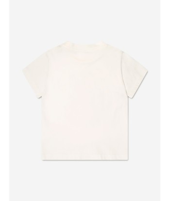 Moncler Enfant Kids Logo T-Shirt in White Dans la société mordern