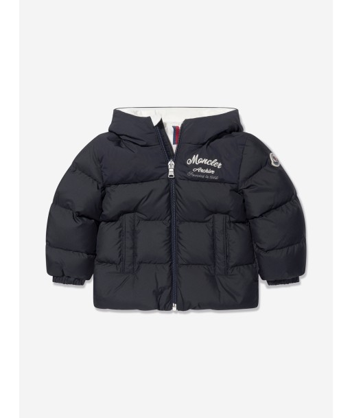 Moncler Enfant Baby Boys Down Padded Joe Jacket in Navy en ligne