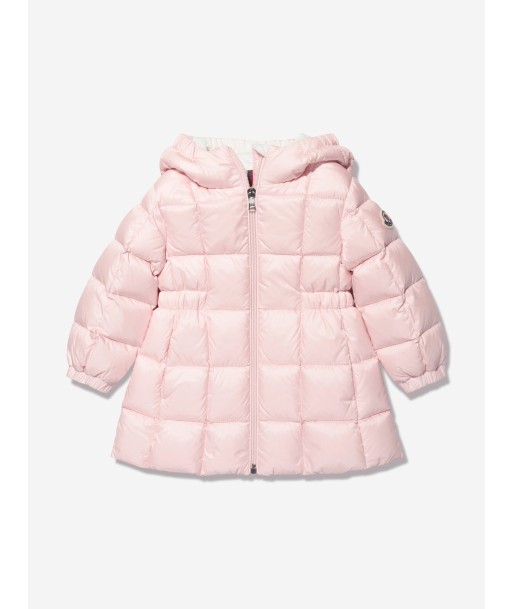 Moncler Enfant Baby Girls Down Padded Anya Long Parka in Pink Faites des économies