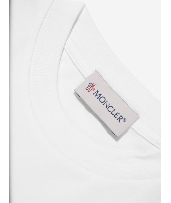 Moncler Enfant Kids Logo T-Shirt in White sur le site 