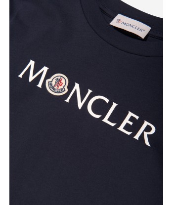 Moncler Enfant Kids Long Sleeve T-Shirt in Navy Les magasins à Paris