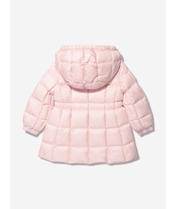 Moncler Enfant Baby Girls Down Padded Anya Long Parka in Pink Faites des économies