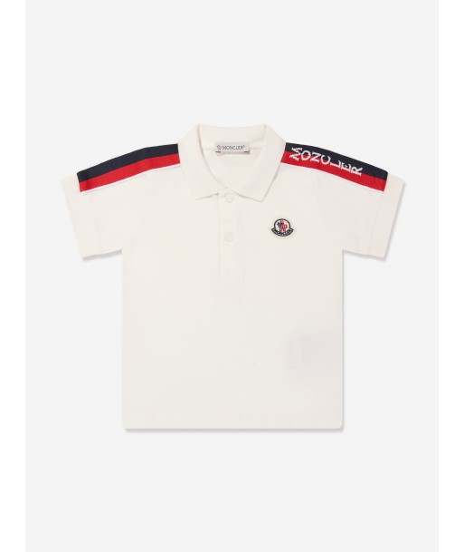 Moncler Enfant Baby Boys Polo Shirt in White chez Cornerstreet bien 