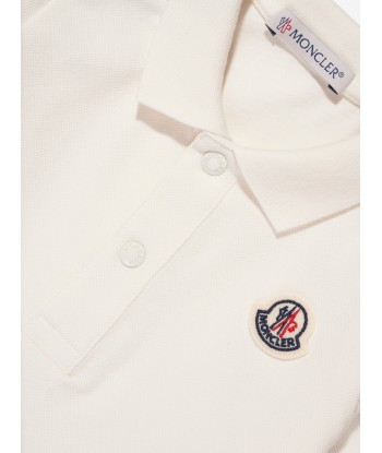 Moncler Enfant Baby Boys Long Sleeve Polo Shirt in White 2024