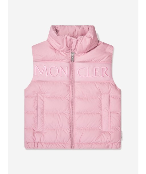 Moncler Enfant Girls Down Padded Rafael Gilet in Pink de la marque