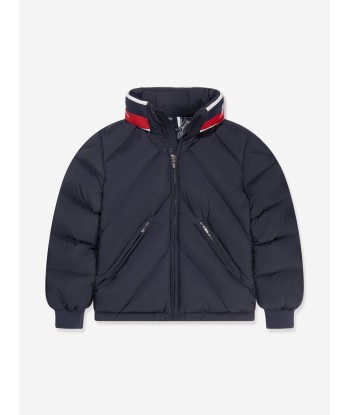 Moncler Enfant Boys Down Victor Bomber Jacket in Navy outlet