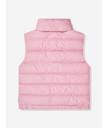 Moncler Enfant Girls Down Padded Rafael Gilet in Pink de la marque