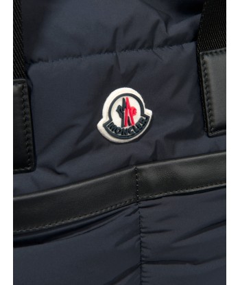 Moncler Enfant Baby Quilted Tote Changing Bag in Navy Faites des économies