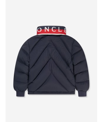 Moncler Enfant Boys Down Victor Bomber Jacket in Navy outlet