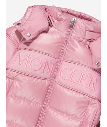 Moncler Enfant Girls Down Padded Truyere Jacket in Pink plus qu'un jeu 