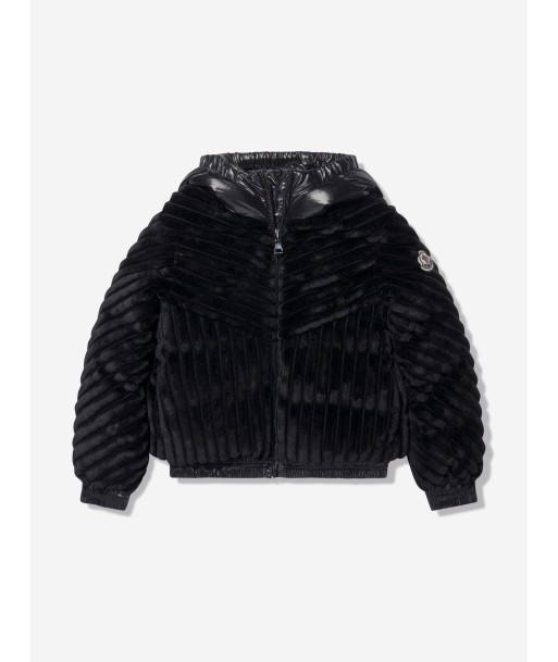 Moncler Enfant Girls Down Pedrix Jacket in Black en stock