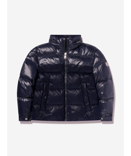 Moncler Enfant Boys Down Padded Hornelen Jacket in Navy Comparez plus de prix