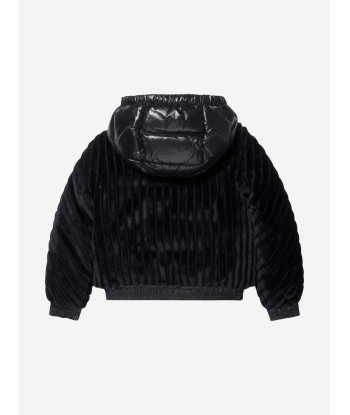 Moncler Enfant Girls Down Pedrix Jacket in Black en stock