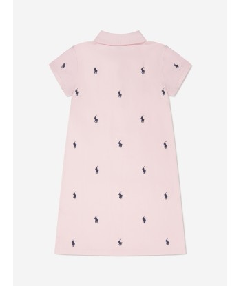 Ralph Lauren Girls Embroidered Polo Dress in Pink une grave pollution 