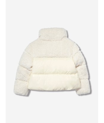 Moncler Enfant Girls Down Padded Segura Jacket in White store