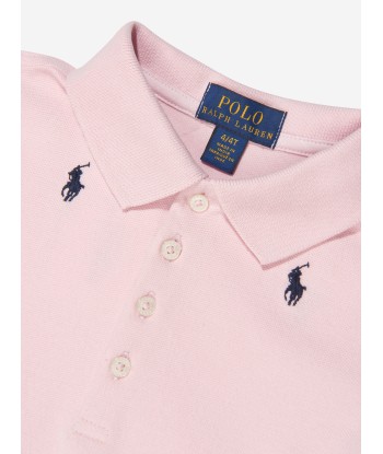 Ralph Lauren Girls Logo Polo Dress in Pink en linge