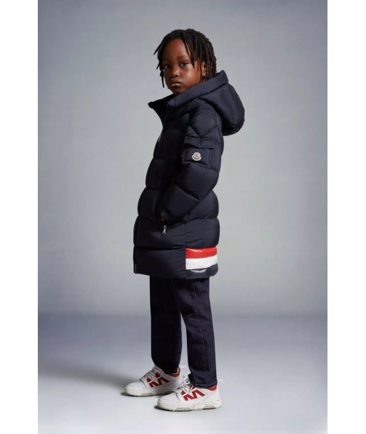 Moncler Enfant Boys Down Padded Marat Long Parka in Navy livraison et retour toujours gratuits