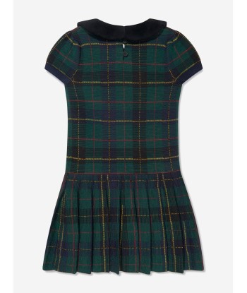 Ralph Lauren Girls Plaid Day Dress in Navy Paris Déstockage Promo