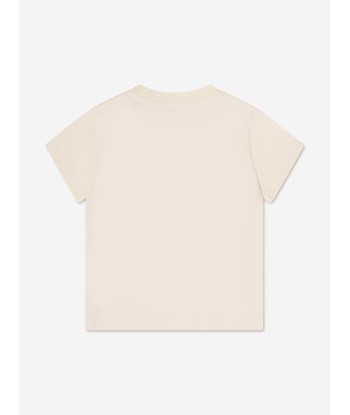 Moncler Enfant Girls Logo T-Shirt in Ivory À commander