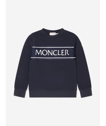 Moncler Enfant Kids Logo Sweatshirt in Navy ou a consommer sur place