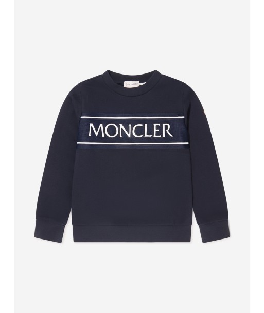 Moncler Enfant Kids Logo Sweatshirt in Navy ou a consommer sur place