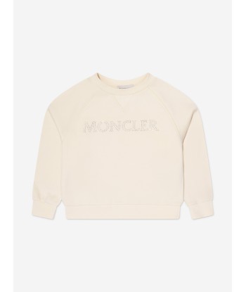 Moncler Enfant Girls Logo Sweatshirt in Ivory les ligaments