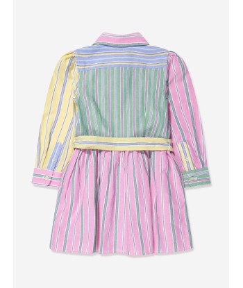 Ralph Lauren Girls Striped Shirt Dress in Multicolour d'Europe débarque