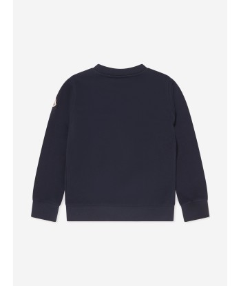 Moncler Enfant Kids Logo Sweatshirt in Navy ou a consommer sur place