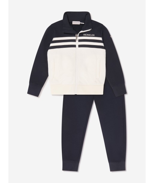 Moncler Enfant Boys Logo Tracksuit in Navy outlet