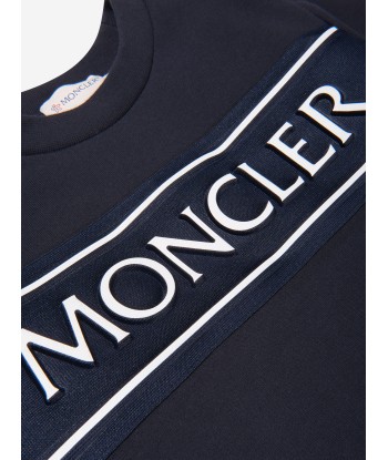 Moncler Enfant Kids Logo Sweatshirt in Navy ou a consommer sur place