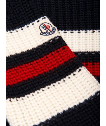 Moncler Enfant Boys Wool Knit Jumper in Navy Jusqu'à 80% De Réduction