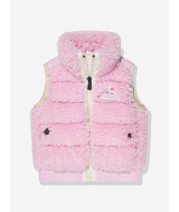 Moncler Grenoble Girls Down Padded Gilet in Pink chez Cornerstreet bien 