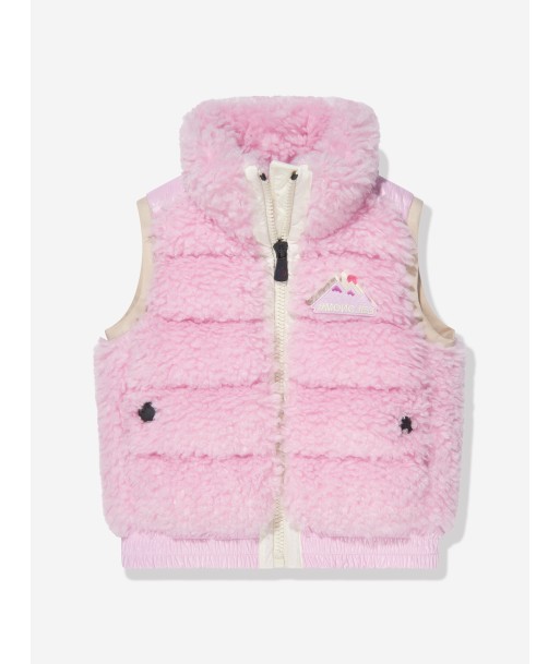 Moncler Grenoble Girls Down Padded Gilet in Pink chez Cornerstreet bien 