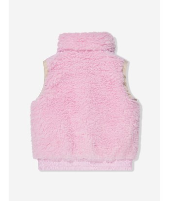 Moncler Grenoble Girls Down Padded Gilet in Pink chez Cornerstreet bien 