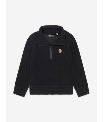 Moncler Enfant Moncler Grenoble Kids Half Zip Ski Sweatshirt in Black l'achat 