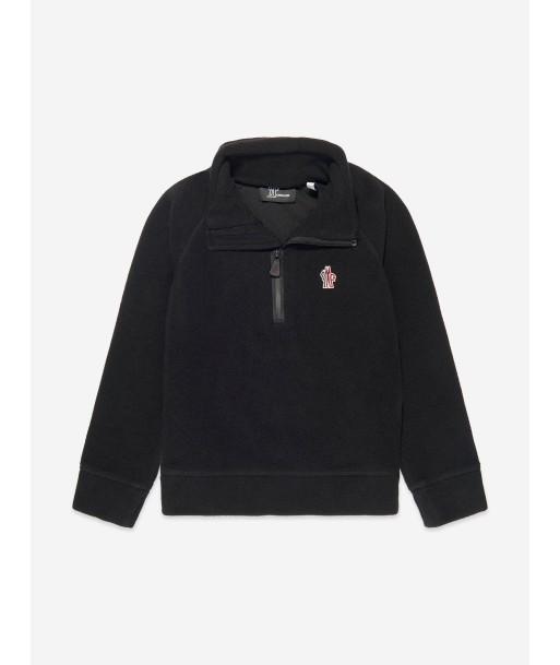 Moncler Enfant Moncler Grenoble Kids Half Zip Ski Sweatshirt in Black l'achat 