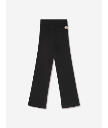 Moncler Enfant Girls Knitted Bottoms in Black la livraison gratuite