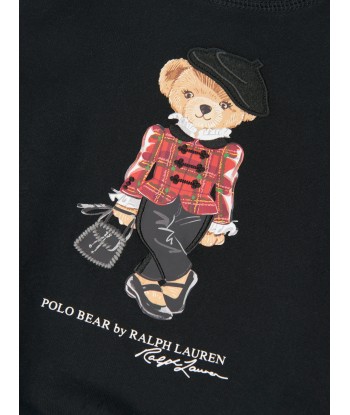 Ralph Lauren Girls Bear Sweatshirt in Black du meilleur 