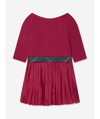 Ralph Lauren Girls Pleated Day Dress in Red Comparez et commandez 