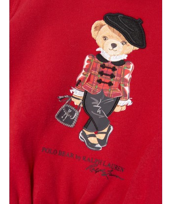 Ralph Lauren Girls Bear Sweater Dress in Red online