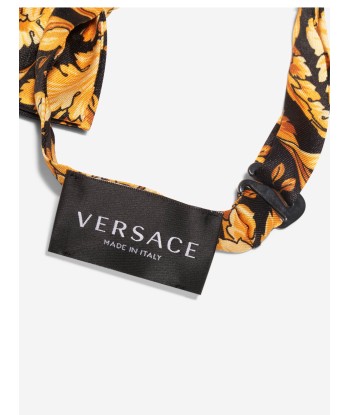 Versace Boys Barocco Bow Tie in Black Pour