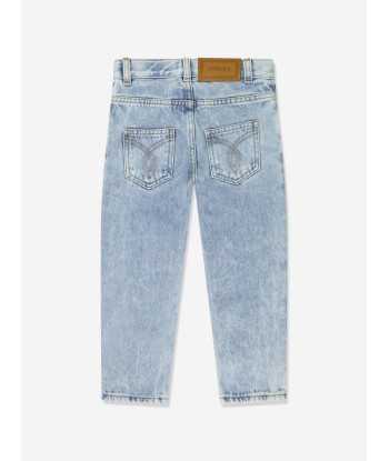 Versace Girls Slim Fit Jeans in Blue Dans la société mordern