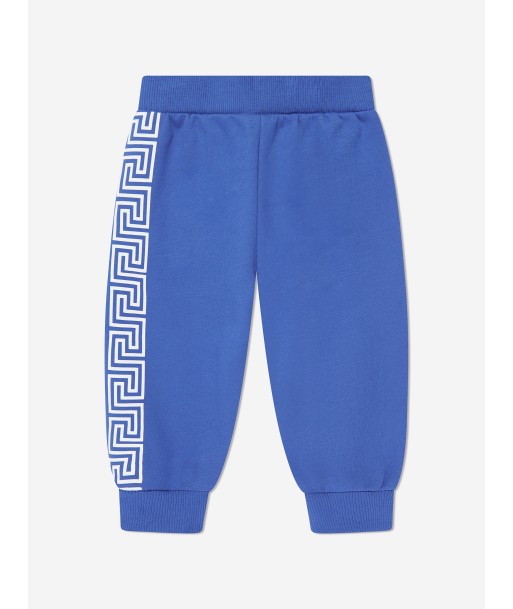 Versace Baby Boys La Greca Joggers in Blue la colonne vertébrale