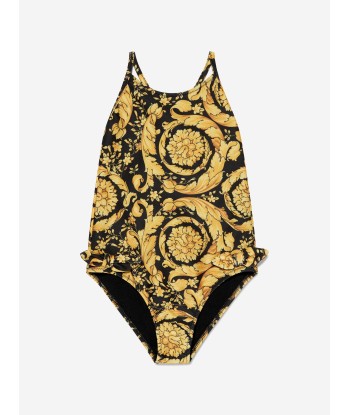 Versace Girls Barocco Swimsuit in Black hantent personnes