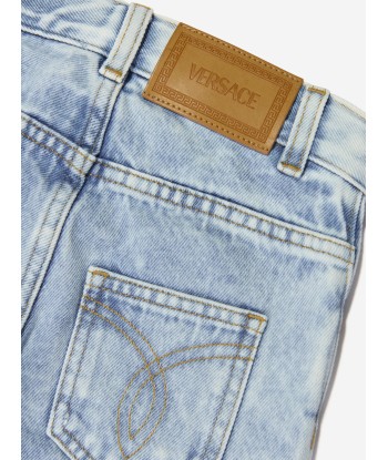 Versace Girls Slim Fit Jeans in Blue Dans la société mordern