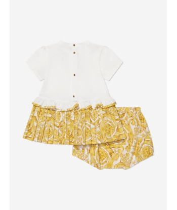 Versace Baby Girls Dress With Knickers in White ou a consommer sur place