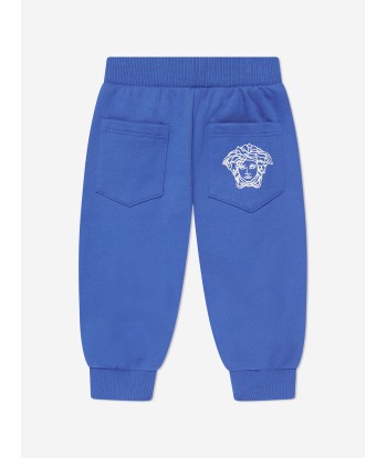 Versace Baby Boys La Greca Joggers in Blue la colonne vertébrale