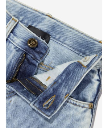 Versace Girls Slim Fit Jeans in Blue Dans la société mordern