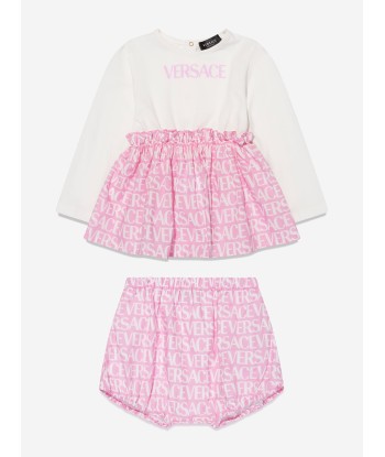 Versace Baby Girls Dress With Knickers in Pink de la marque